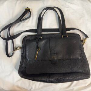 FOSSIL LEATHER HANDBAG